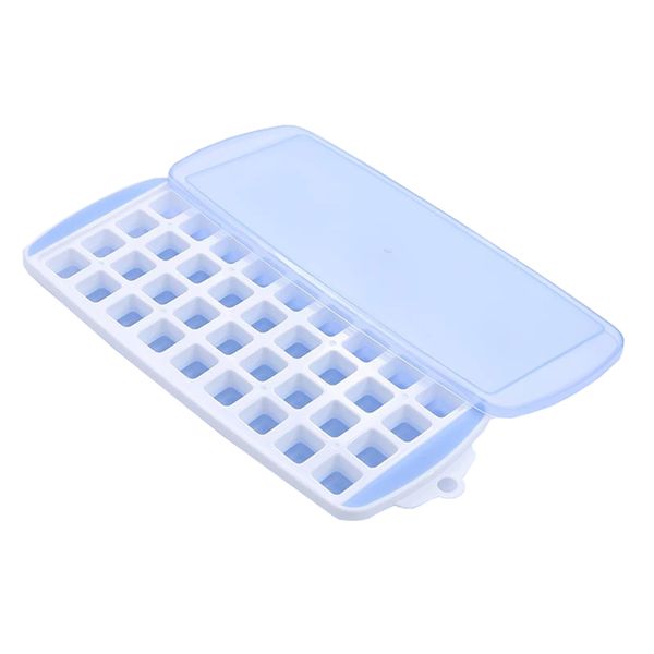 36 Grids Ice Cube Tray Molds With Lids - Green