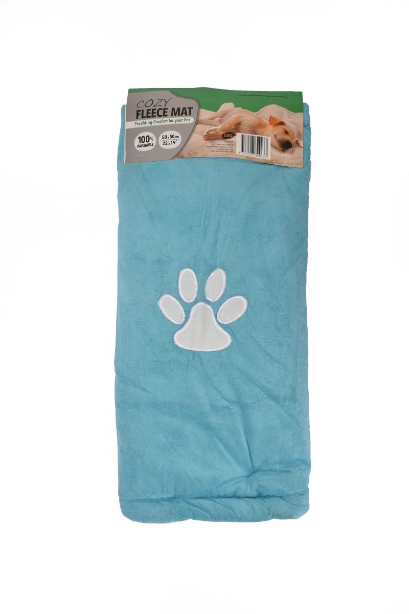 Grovida Soft Cosy Fleece Pet Paw Mat Blanket (58cmx50cm) Grey Buy