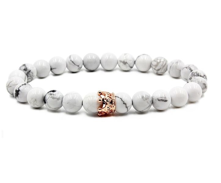 Crown Bracelet White/Rose