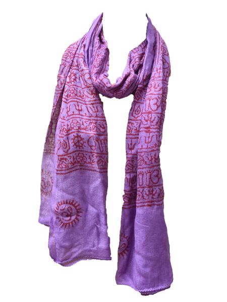SKA Purple Large Ohm Print Scarf