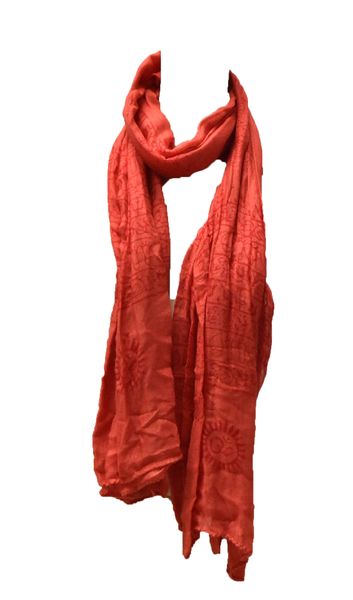 SKA Red Large Ohm Print Scarf