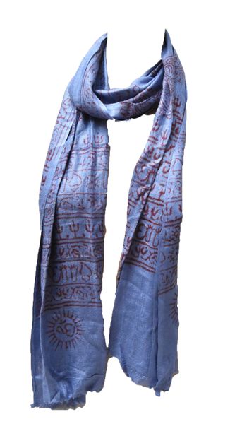 SKA Blue Large Ohm Print Scarf