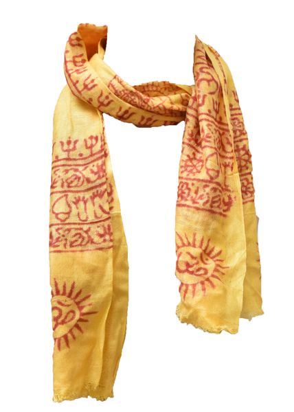 SKA Yellow Small Ohm Print Scarf