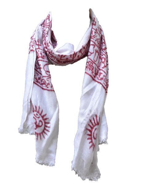 SKA White Small Ohm Print Scarf