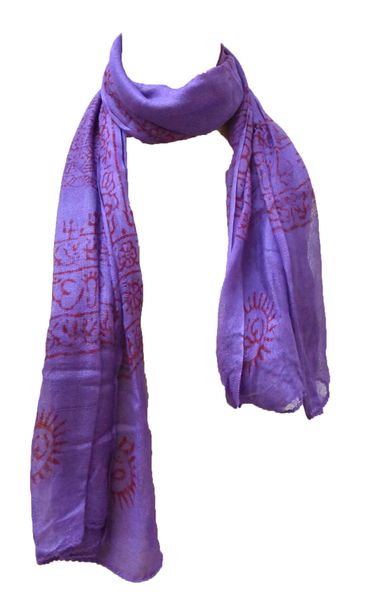 SKA Purple Small Ohm Print Scarf