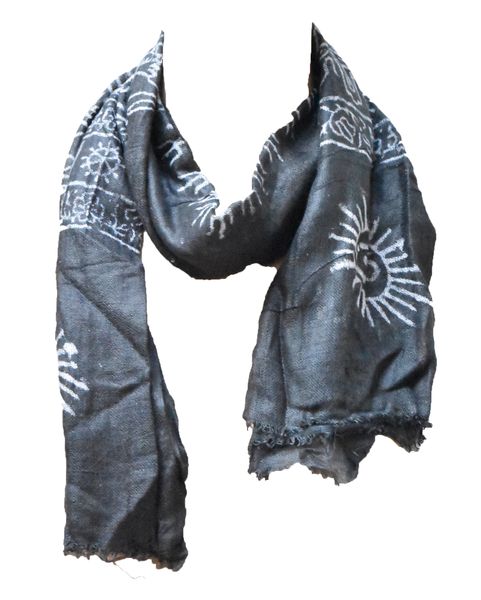 SKA Black Small Ohm Print Scarf