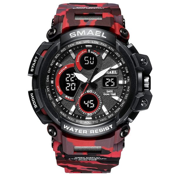 1708B multifunctional Sport Watch - Camo Red