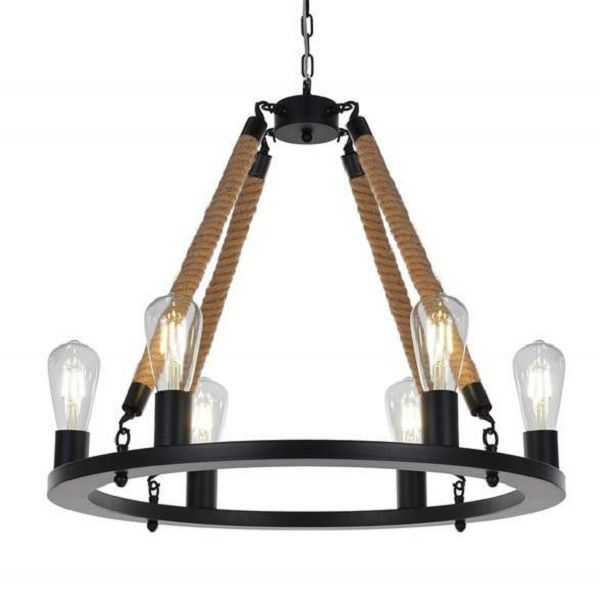 Mr. Universal Lighting - Vintage Rope Style Chandelier - 6