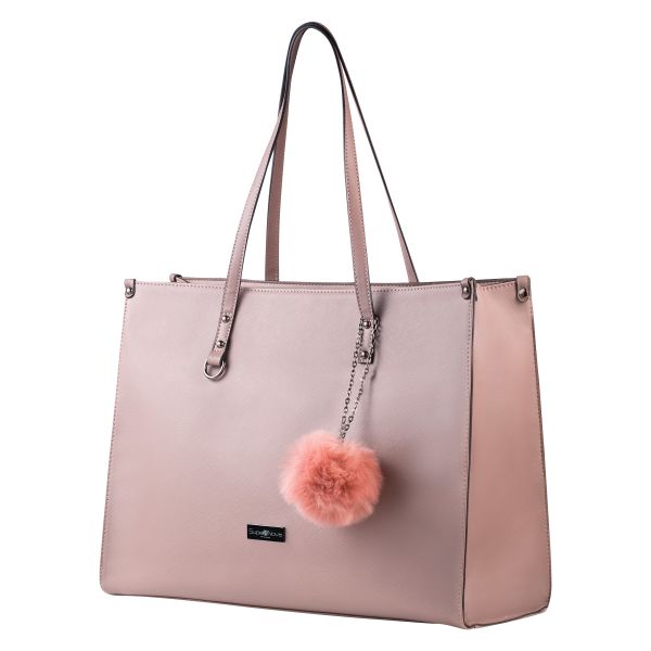SupaNova Laptop Bag for Women, Pompom Edition in Dusty Pink