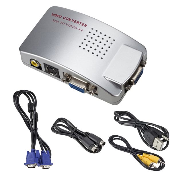 High Resolution VGA to TV Video AV Converter Box