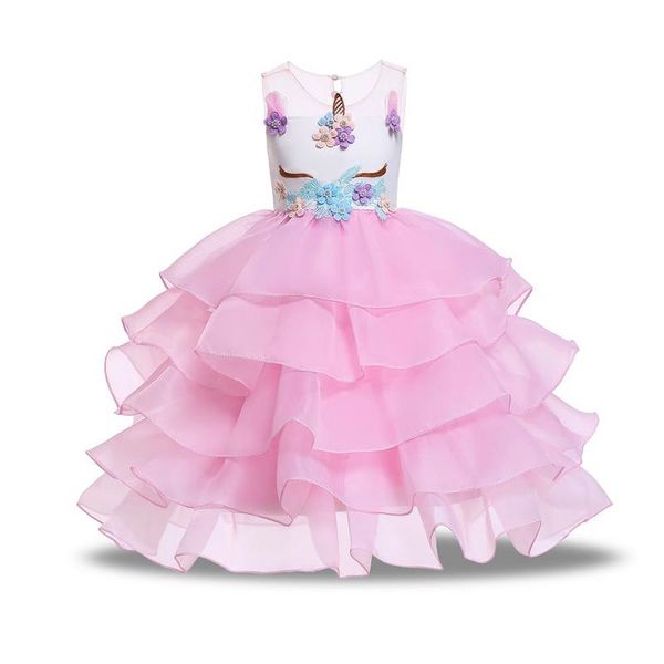 Kids Unicorn Dress E81 - Pink