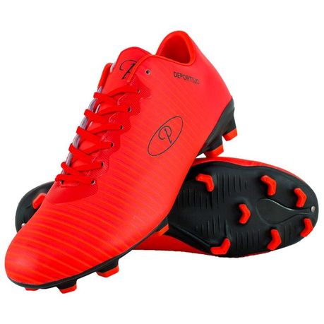 red and black soccer cleats