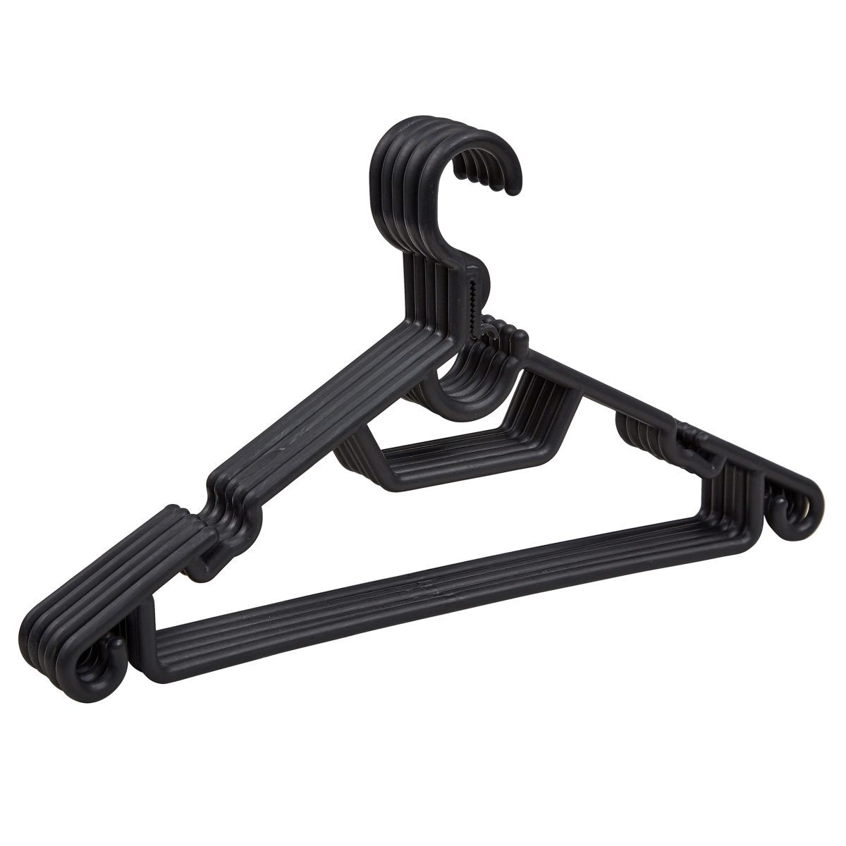20 Pack Plastic Clothes Hangers Black Shop Today. Get it Tomorrow