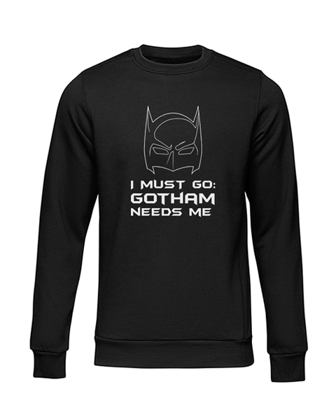 JuiceBubble I Must Go: Gotham Needs Me Sweater -Black