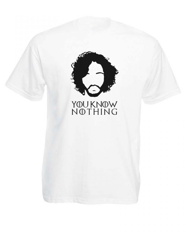 JuiceBubble You Know Nothing Mens T-Shirt -White | Buy Online in South ...