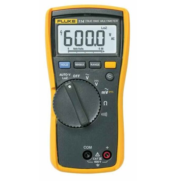 FLUKE 114 - Electrical Digital Multimeter, 6000 Count, True RMS