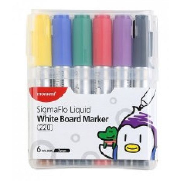 Monami Sigmaflo Liquid 220 Whiteboard Marker 6's