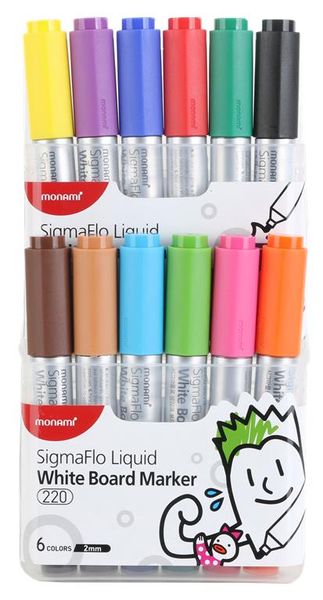 Monami Sigmaflo Liquid 220 Whiteboard Marker 12s