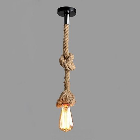 pendant light with rope accent