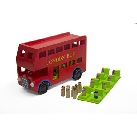 wooden london bus toy
