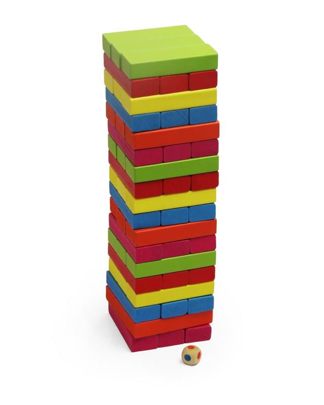 Wooden Tumbling Tower Stacking Game Mulit colour Shop Today. Get it