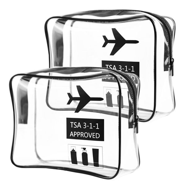Transparent Travel Toiletry Bag - 2 Set