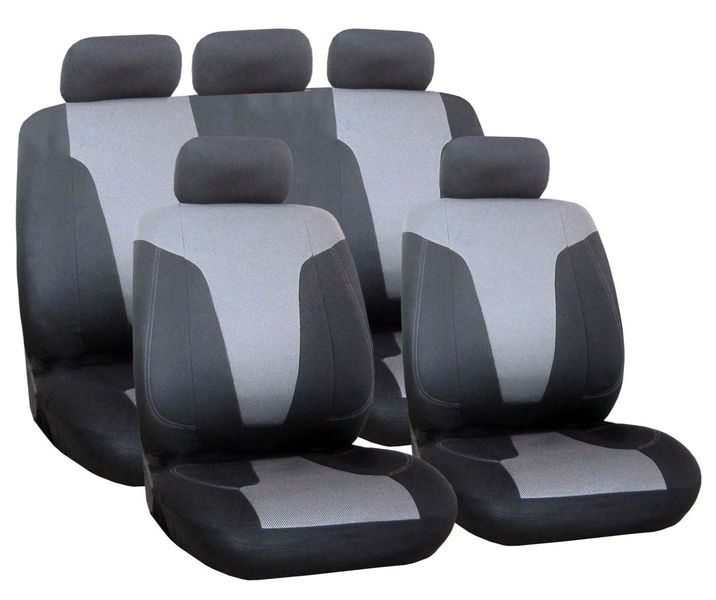 Car Seat Cover 9pc Grey Rapid