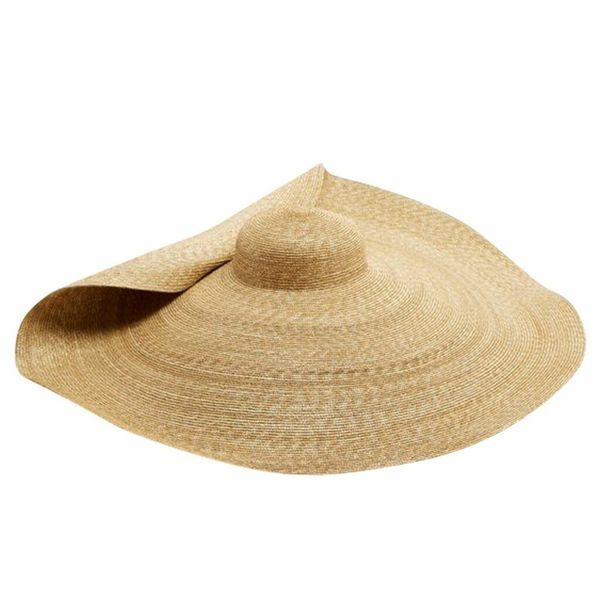 Summer Sun Oversized Straw Large UV Protection Beach Hat for Women