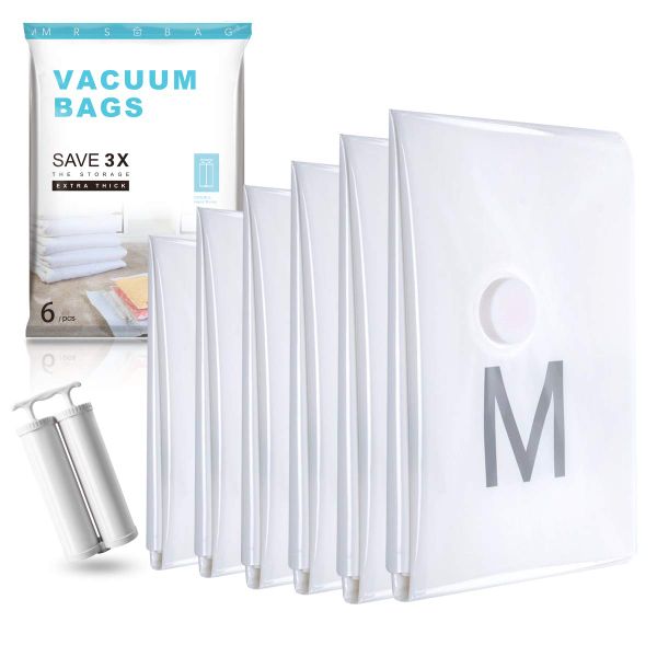 Mrs Bag Set of 6 Jumbo Vacuum Storage Bags