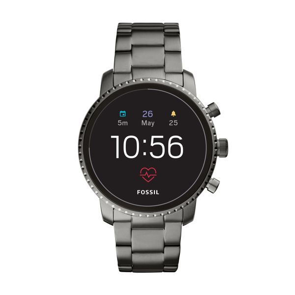 Fossil Q Explorist Smoke Stainless Steel Smartwatch - FTW4012