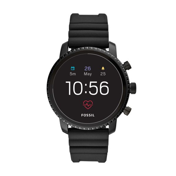 Fossil Q Explorist Black Silicone Smartwatch - FTW4018