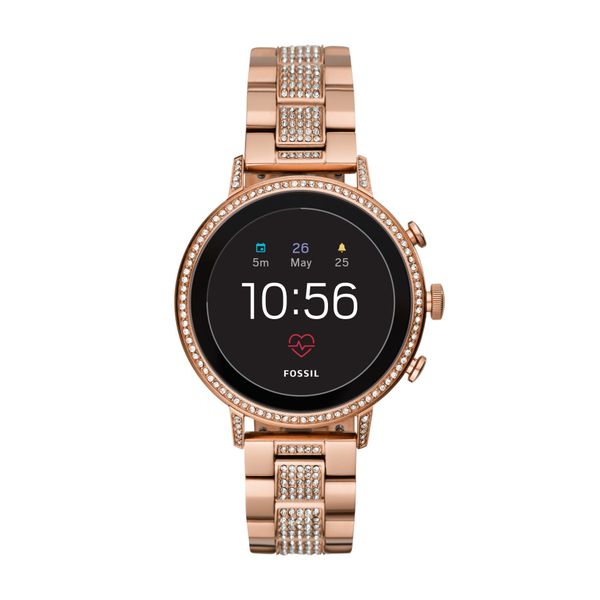 Fossil Q Venture Rose Gold Stainless Steel Smartwatch - FTW6011
