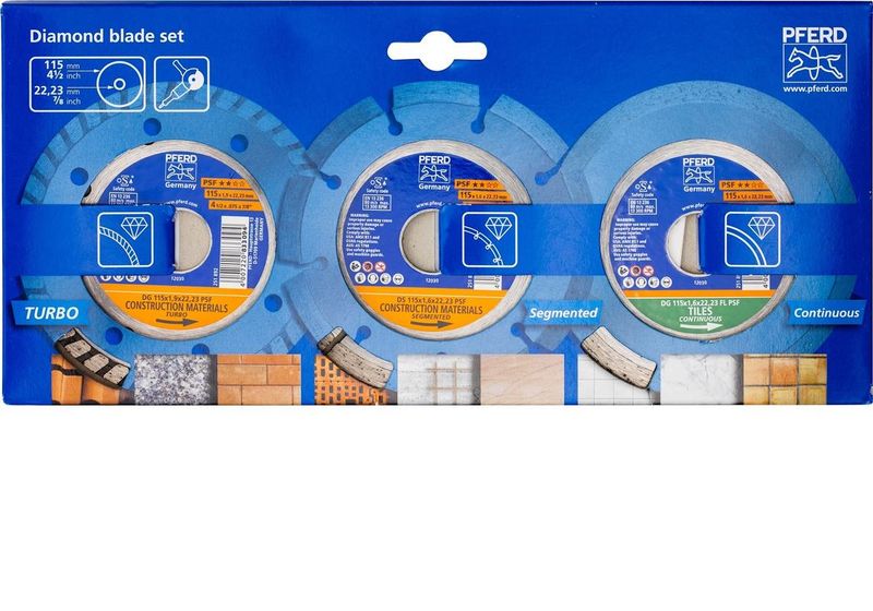 PFERD 115mm Diamond Cutting Blade Set