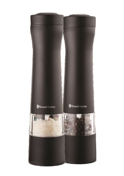 Russell Hobbs - Black LED Electric Salt &amp; Pepper Mill Set