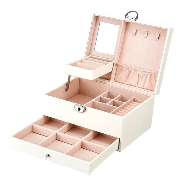 PU Leather Jewellery Storage Display Organizer with Drawer | Shop Today ...