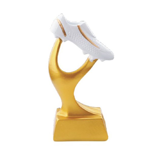 White and Gold Football Boot Trophy
