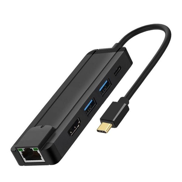 Onten USB-C to 3 Port USB3.0 Hub with Gigabit Ethernet Adapter