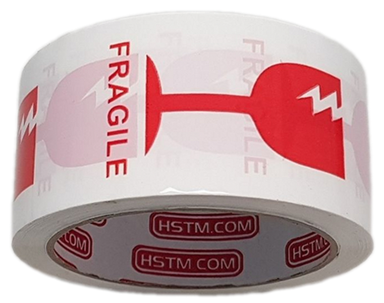 Fragile Tape With Glass Print - 48mm x 50m