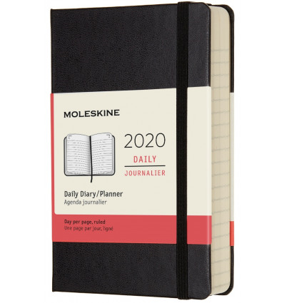 Moleskine: 2020 12m Black Pocket Hard Daily
