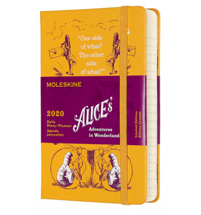 Moleskine 2020 Alice Wonder Daily Planner, 12m, Pocket, Yellow, Hard Cover (3.5 X 5.5)