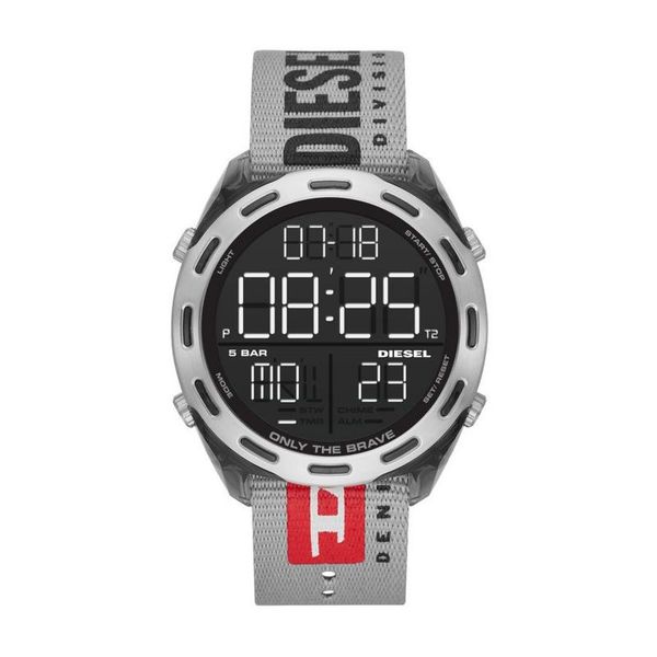 Diesel Crusher digital gray nylon watch-DZ1894