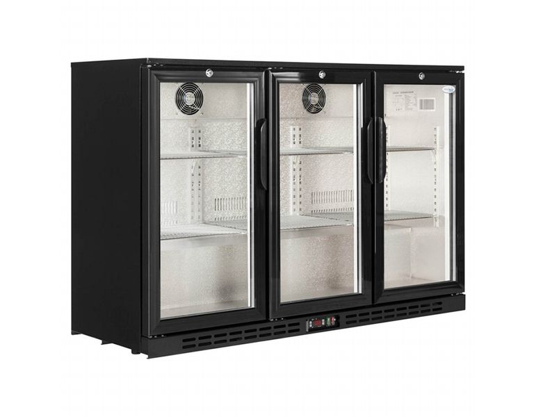 Salvadore Back Bar Cooler - Triple Hinged Door