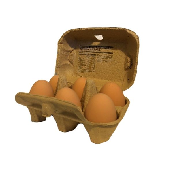 Bouncing Rubber Eggs in Cardboard Egg Tray x 6