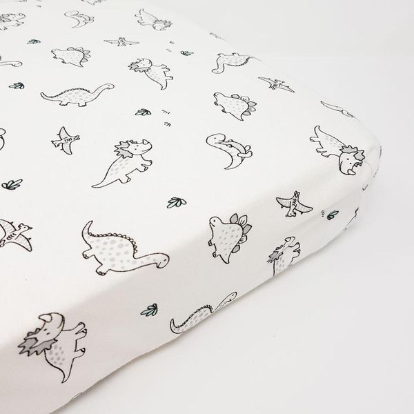 little acorn - Dinosaur 66x132cm Cot Fitted Sheet - Large
