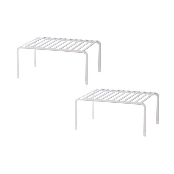 HomeFX Space Saving Cupboard Storage Shelf Racks Set of 2