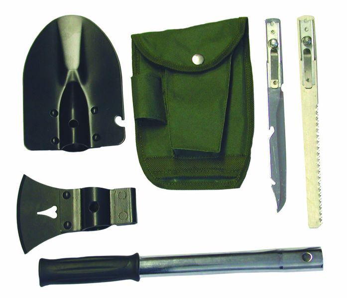 Shovel, Axe, Saw, Knife Camping set With Nylon Bag
