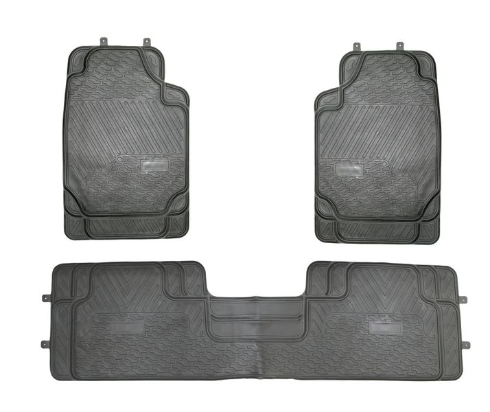Car Mat Set Black 3 pieces Pvc