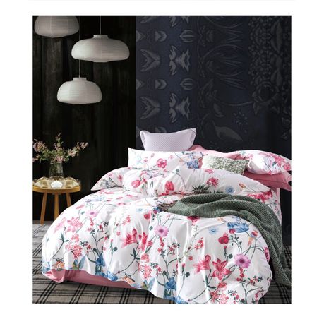 Linen Boutique Duvet Cover 300tc 4 Pcs Floral Red Buy Online