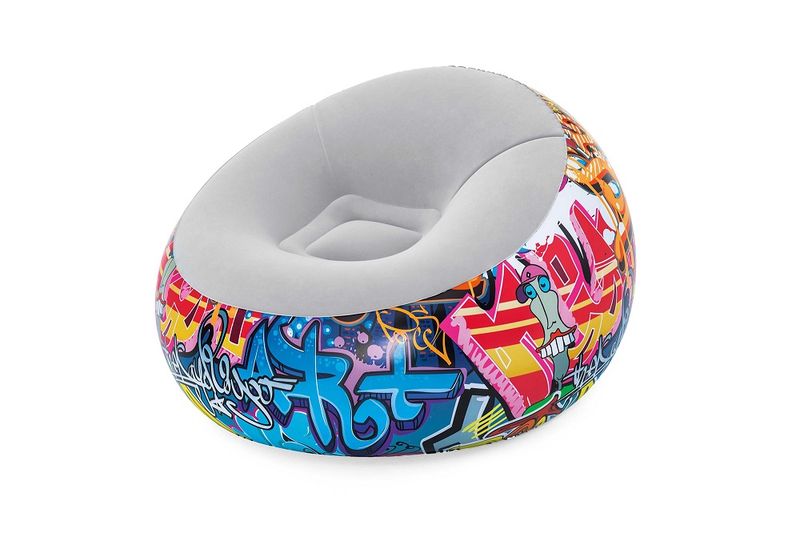 Bestway 1.12m x 1.12m x 66cm Graffiti Inflate-A-Chair