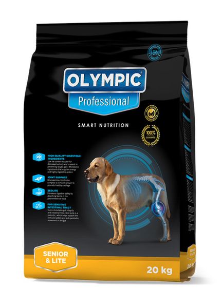 Olympic Professional Senior &amp; Lite Dry Dog Food 20kg - Healthy Nutrition